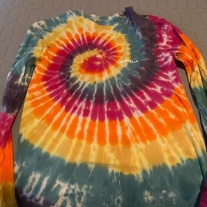 ivory ella long sleeve tee shirt tie dye size XS